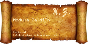 Moduna Zalán névjegykártya